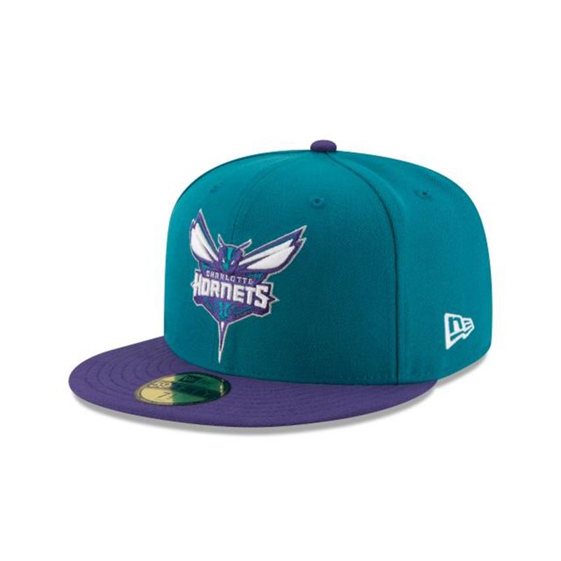 NBA Charlotte Hornets 2tone 59Fifty Fitted (TQT7172) - Blue New Era Caps